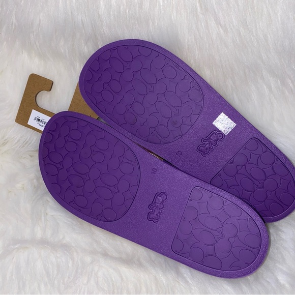 Coach Udele Sport Slide size 10 woman In Signature Canvas With Floral Print New - Picture 3 of 5